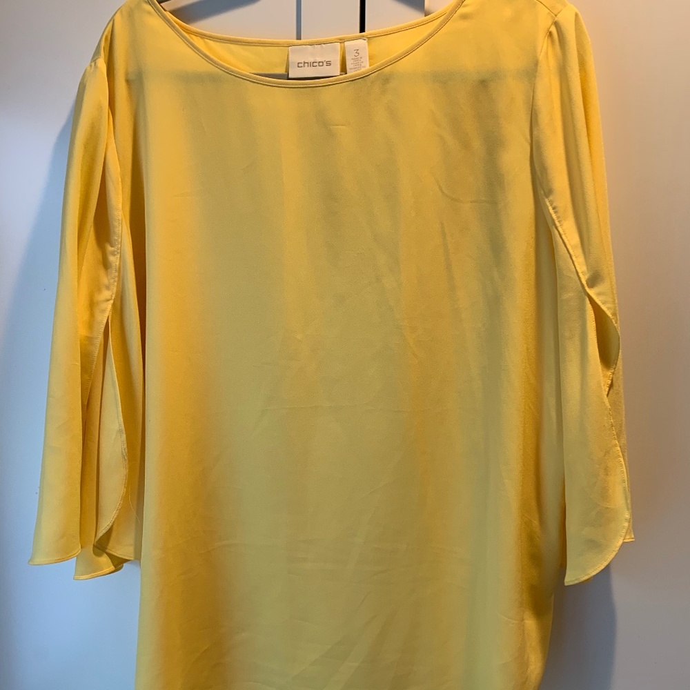 Pretty Yellow Pullover Blouse